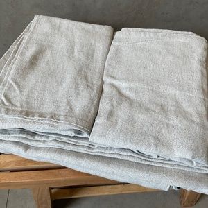 Simons Recycled cotton mini-herringbone Queen Duvet Cover Set Light Grey Color